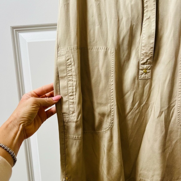 Calvin Klein Cream Pleated Tunic with Mandarin Collar size medium - Picture 2 of 8